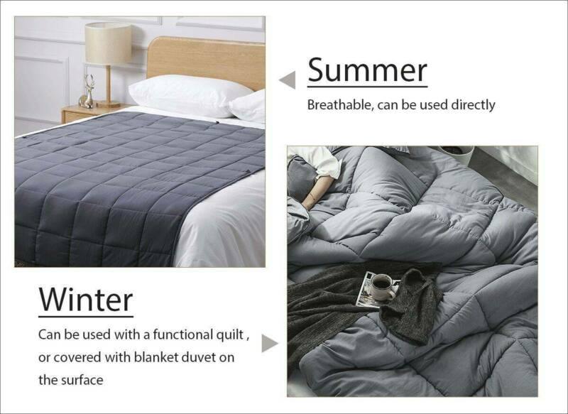 Coperta Ponderata Traspirante da 15 lbs - 48 x 72" per Ridurre lo Stress e Favorire un Sonno Ristoratore