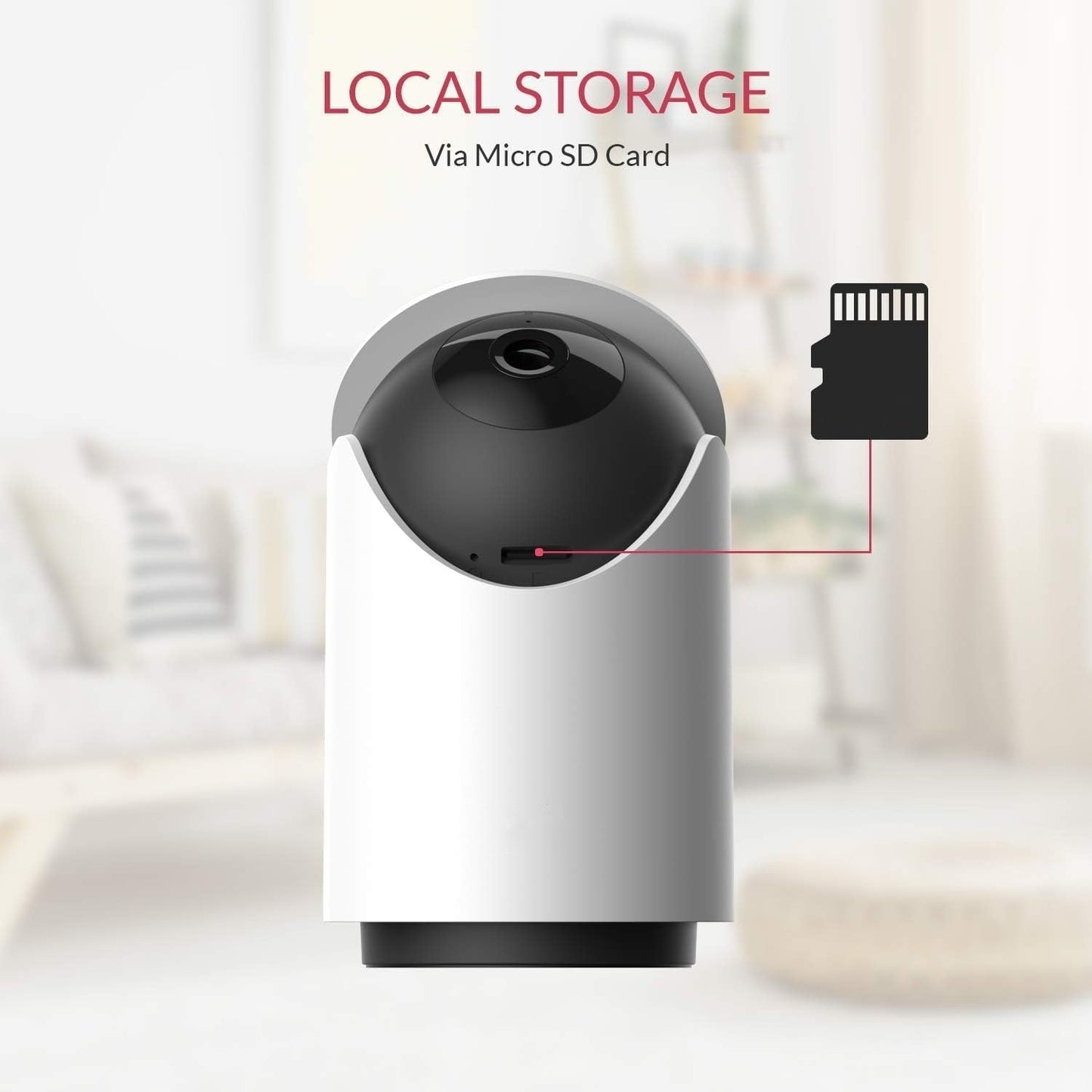 Set di 2 Telecamere di Sicurezza Interna con Visione Notturna e Audio