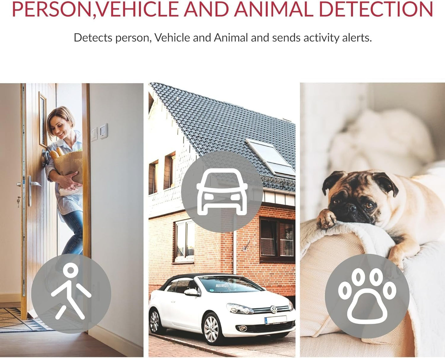 Set di 2 Telecamere di Sicurezza Interna con Visione Notturna e Audio