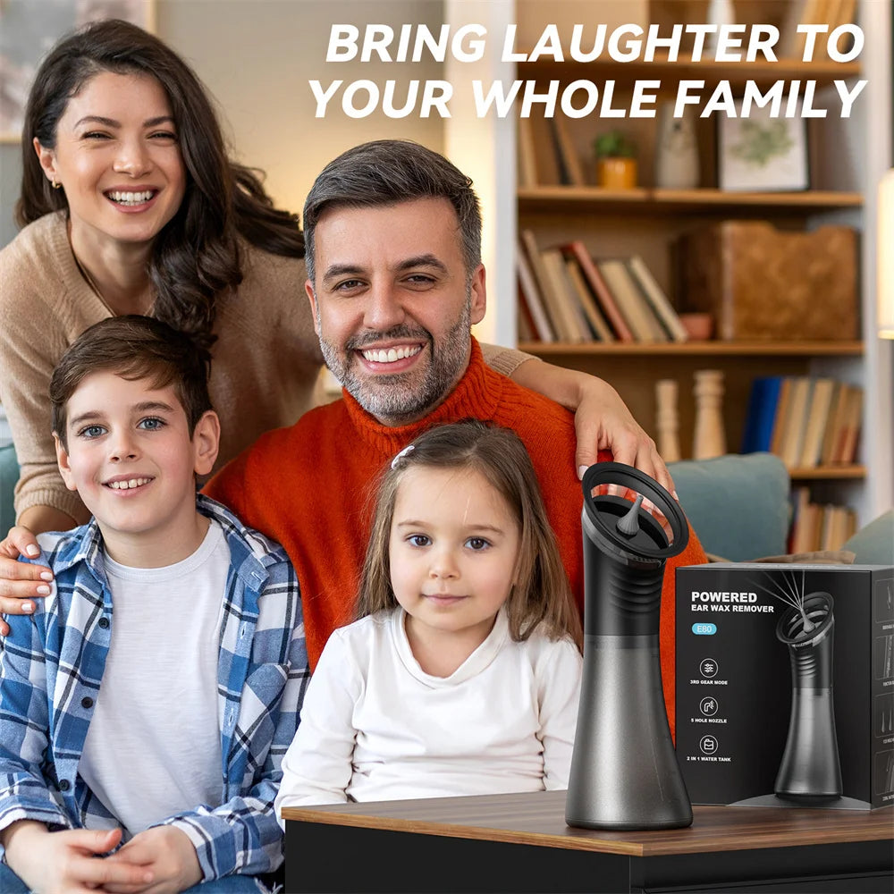 EarClean - Dispositivo per Rimozione Cerume con Serbatoio e Sensore di Temperatura