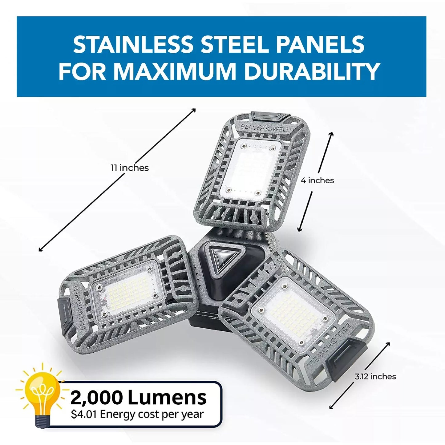 2000 Lumen Lampada da Soffitto LED Multi-Direzionale a 3 Pannelli
