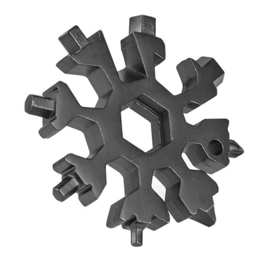 Multi Strumento Tattico 18 in 1 a Forma di Fiocco di Neve - Portachiavi