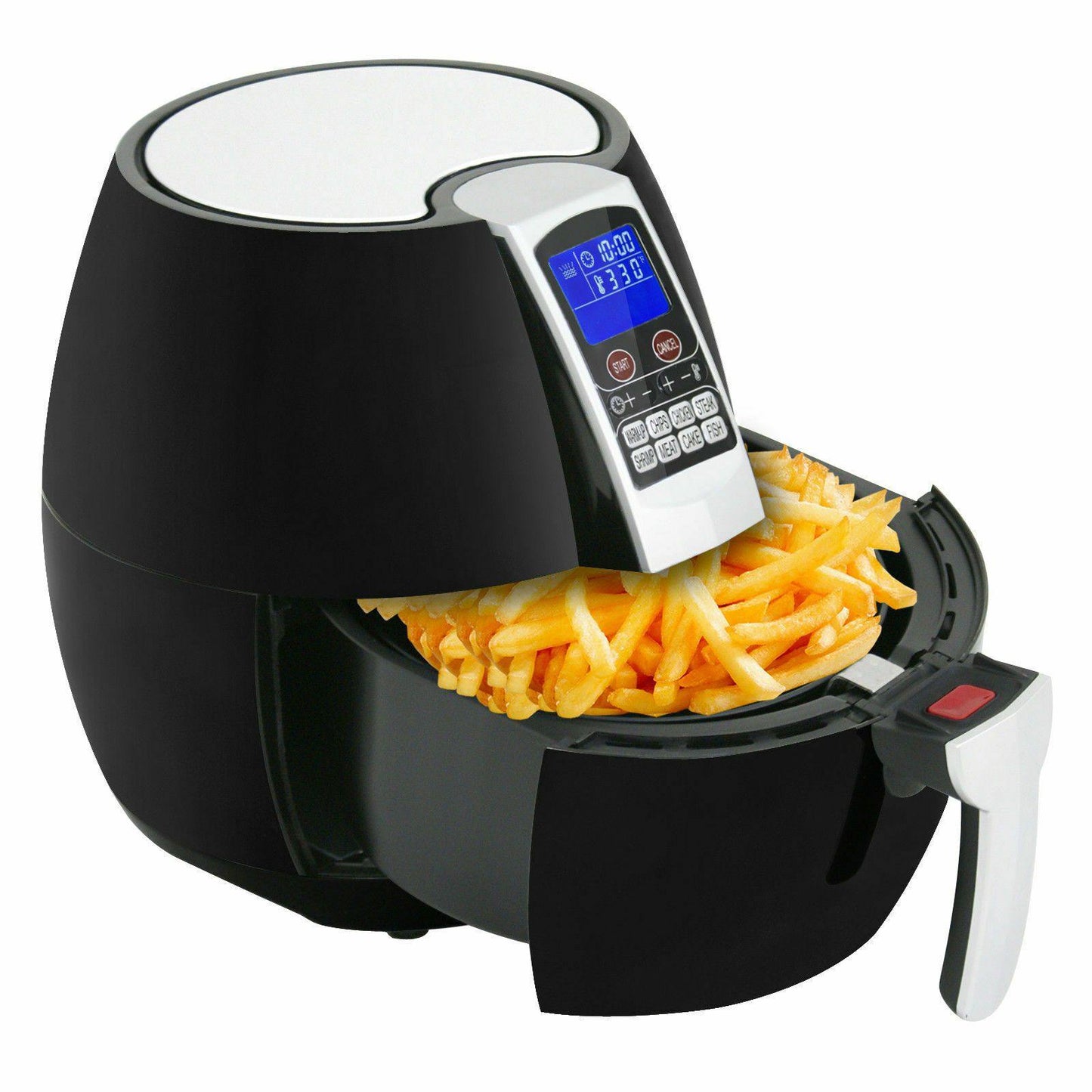 Friggitrice Elettrica LCD 1500W con 8 Programmi di Cottura, Regolazione della Temperatura e Timer