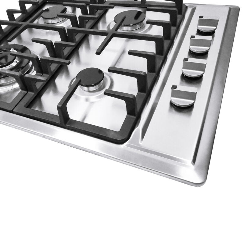 Incasso Cucina a Gas da 23'' con 4 Fuochi per Gas LPG/NG