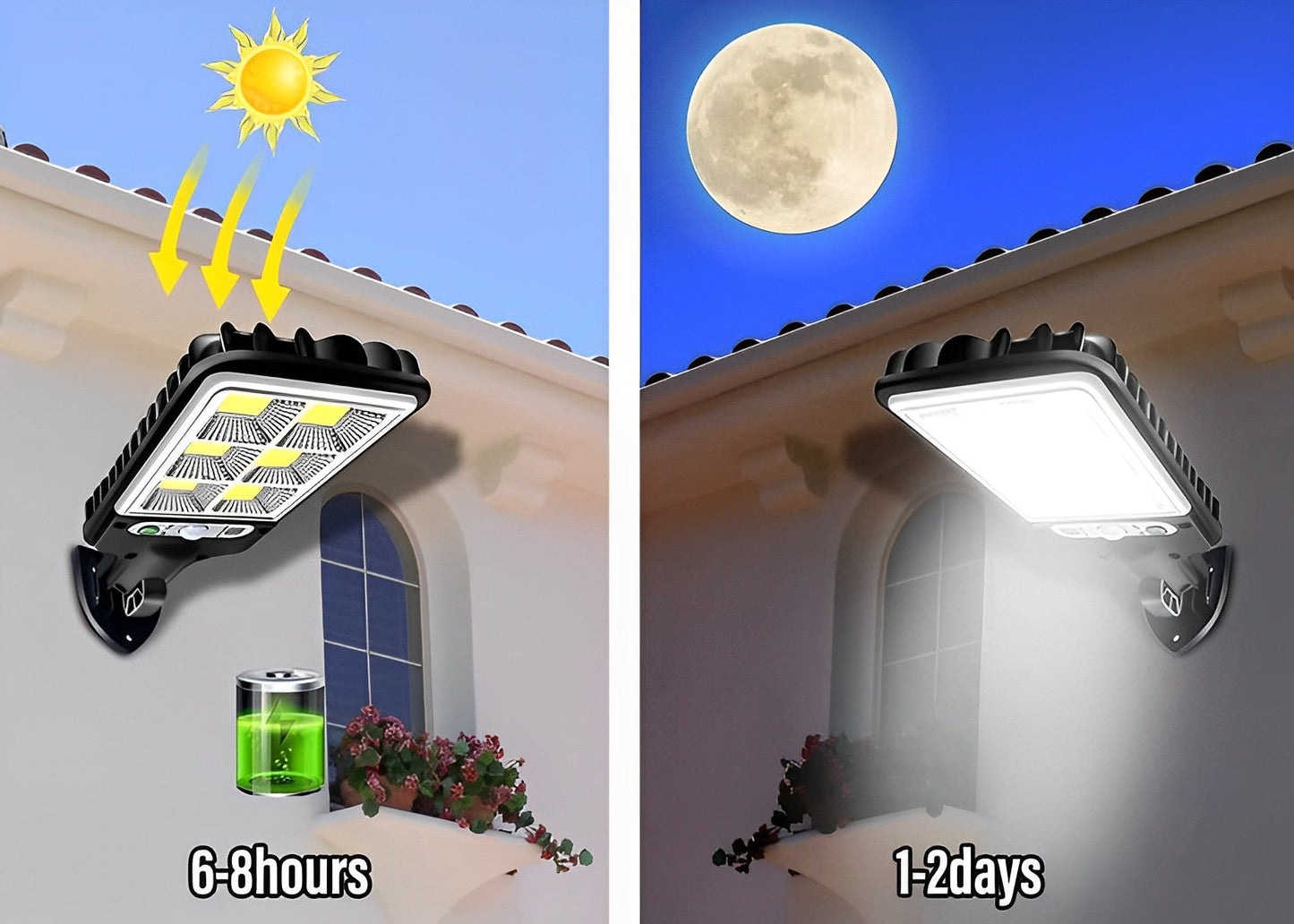 Set di 3 Luci LED Solari per Esterni