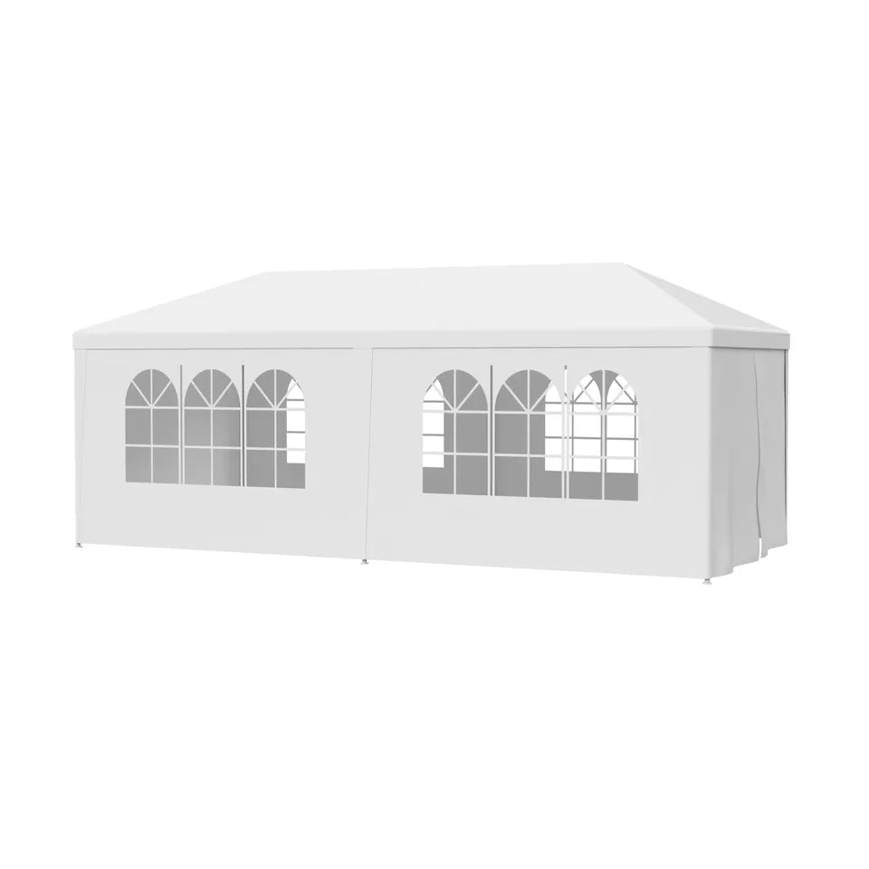 Gazebo da Giardino per Eventi 10 x 20' con 6 Pannelli Laterali