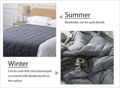 Coperta Ponderata Traspirante da 15 lbs - 48 x 72" per Ridurre lo Stress e Favorire un Sonno Ristoratore