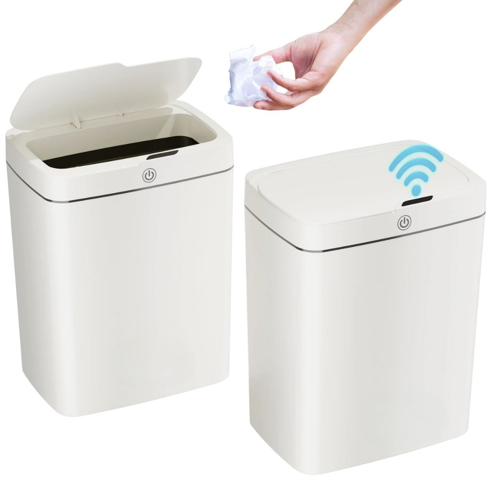 Set di 2 Cestini Automatici Senza Contatto per Uso Domestico