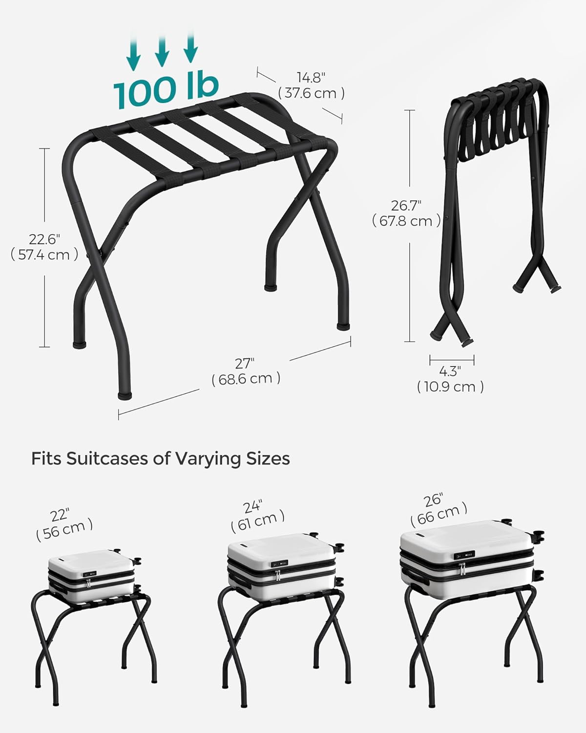 Set di 2 Supporti per Bagagli