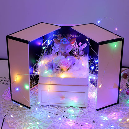 Set di 10 Luci LED a Stringa per Bottiglie di Vino con Tappo