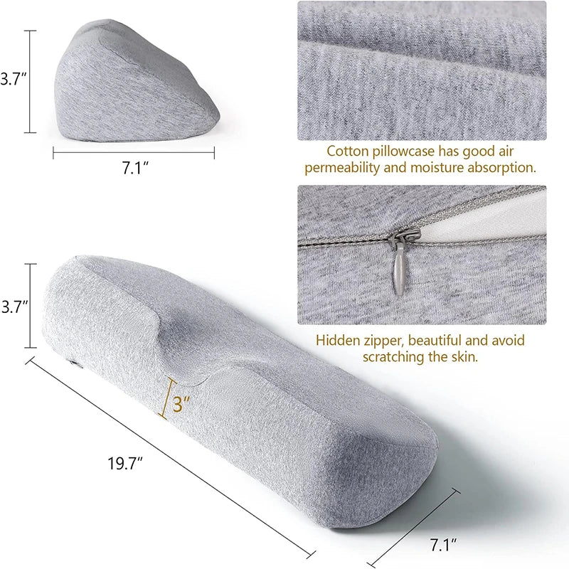 Cuscino Cervicale Ergonomico in Memory Foam Ortopedico per Dormire sul Fianco