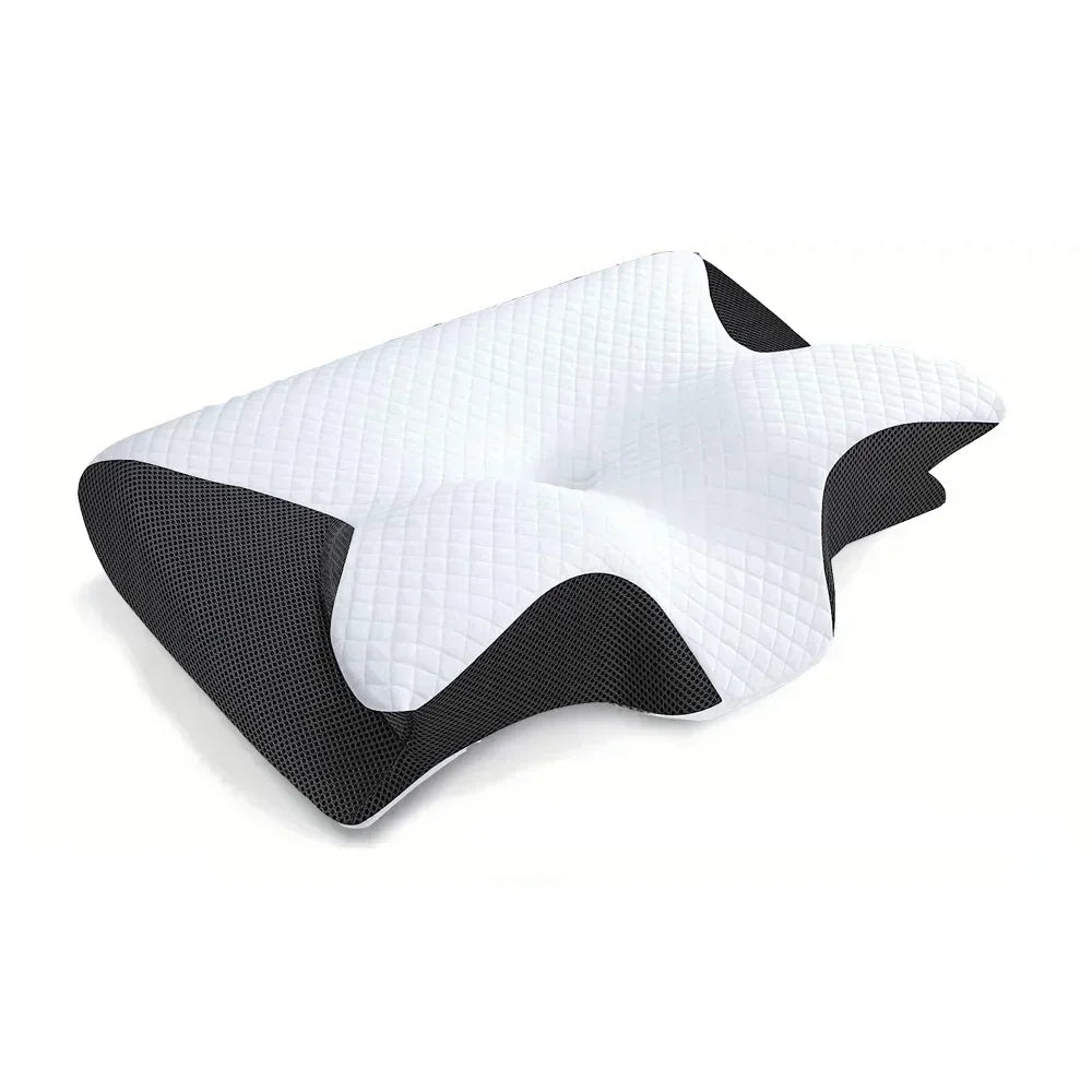 Cuscino Cervicale Ortopedico Ergonomico in Memory Foam a Forma di Farfalla