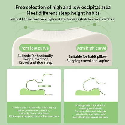 Cuscino Cervicale Ortopedico in Lattice Naturale con Memory Foam - Comfort e Supporto Ideale