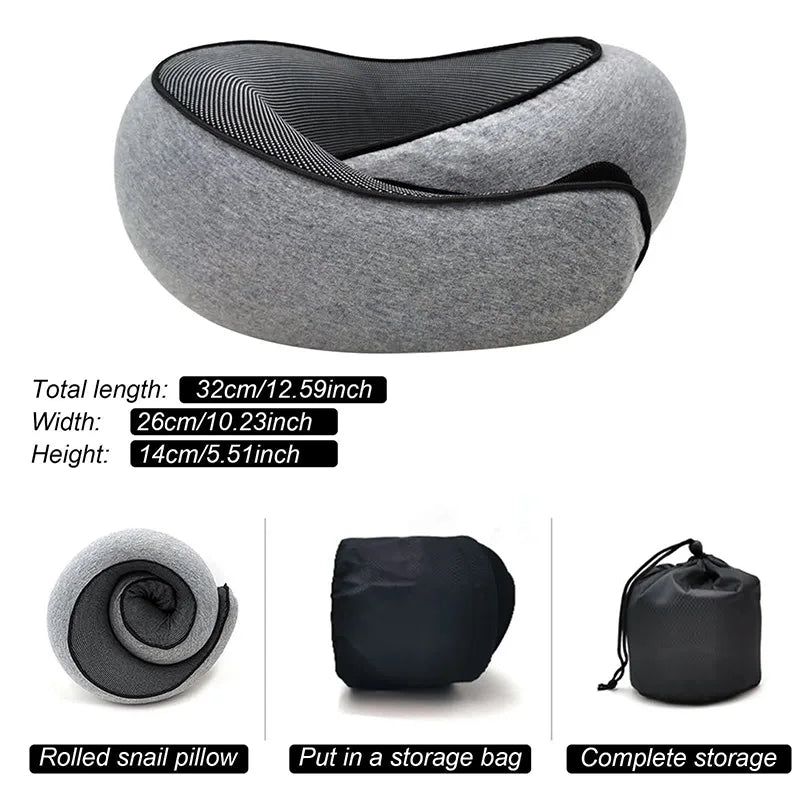 Cuscino Da Viaggio In Memory Foam A Forma Di U - Supporto Regolabile Per Collo