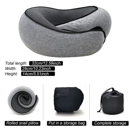 Cuscino Da Viaggio In Memory Foam A Forma Di U - Supporto Regolabile Per Collo