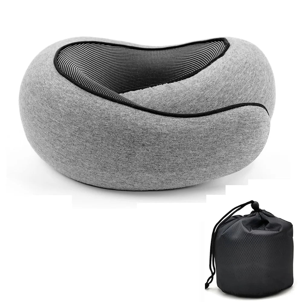 Cuscino Da Viaggio In Memory Foam A Forma Di U - Supporto Regolabile Per Collo