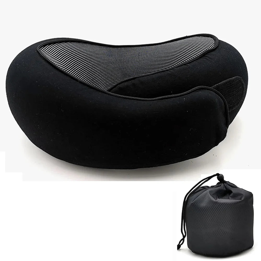 Cuscino Da Viaggio In Memory Foam A Forma Di U - Supporto Regolabile Per Collo