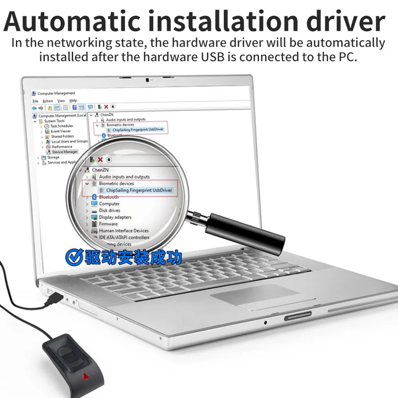 Lettore di Impronte Digitali USB per Windows 10 e 11 – Accesso Biometrico Sicuro e Plug and Play