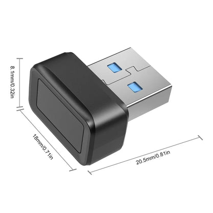 Lettore di Impronte Digitali USB per Windows con Riconoscimento a 360° – Sicurezza Biometrica per PC, Accesso Rapido e Crittografia