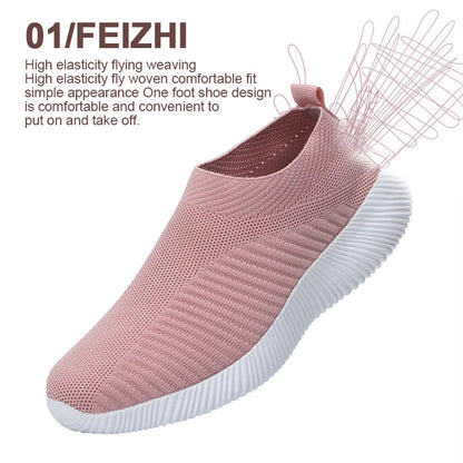 Scarpe Da Donna Slip On Rosa - Sneakers Leggere e Confortevoli per Passeggiate
