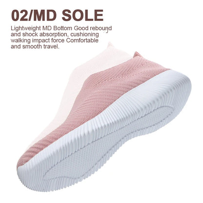 Scarpe Da Donna Slip On Rosa - Sneakers Leggere e Confortevoli per Passeggiate