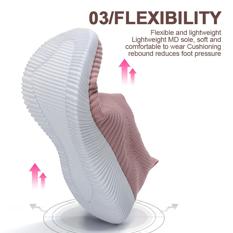 Scarpe Da Donna Slip On Rosa - Sneakers Leggere e Confortevoli per Passeggiate