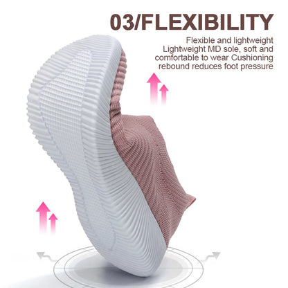Scarpe Da Donna Slip On Rosa - Sneakers Leggere e Confortevoli per Passeggiate