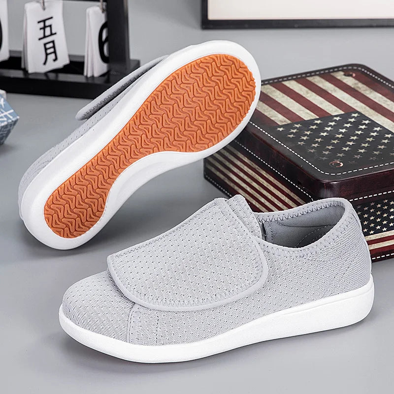 Scarpe Ortopediche Leggere per Diabetici con Chiusura Regolabile e Supporto Arco Alto