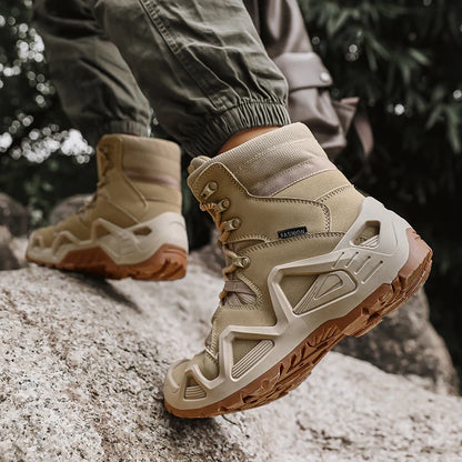 Stivali Tattici da Uomo Impermeabili per Escursionismo e Addestramento Antiscivolo