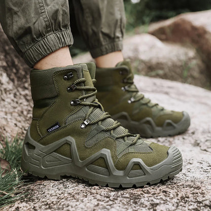 Stivali Tattici da Uomo Impermeabili per Escursionismo e Addestramento Antiscivolo