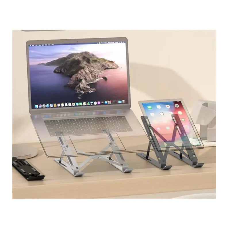 Supporto Pieghevole in Alluminio per Laptop - Design Ergonomico e Ventilato