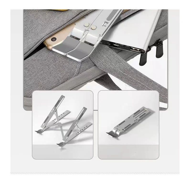 Supporto Pieghevole in Alluminio per Laptop - Design Ergonomico e Ventilato