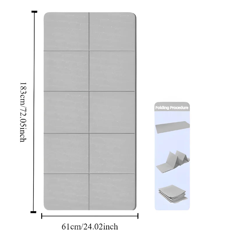 Tappetino Yoga Pieghevole Antiscivolo in TPE per Fitness e Pilates