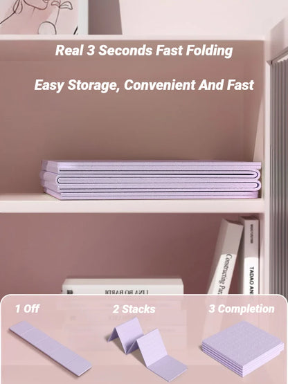 Tappetino Yoga Pieghevole Ecologico Antiscivolo per Fitness e Pilates 183x61 cm