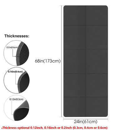 Tappetino Yoga Professionale Pieghevole in EVA Ecologico per Fitness e Pilates 3mm/4mm/6mm