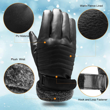 Guanti in pelle impermeabili e termici per l'inverno fino a -30℃ | Compatibili con touchscreen