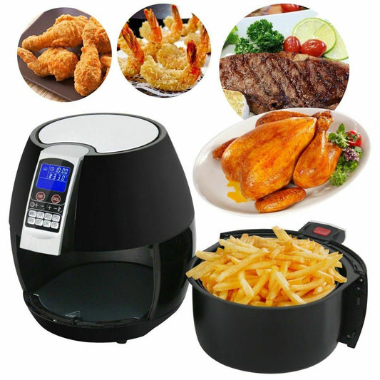 Friggitrice Elettrica LCD 1500W con 8 Programmi di Cottura, Regolazione della Temperatura e Timer
