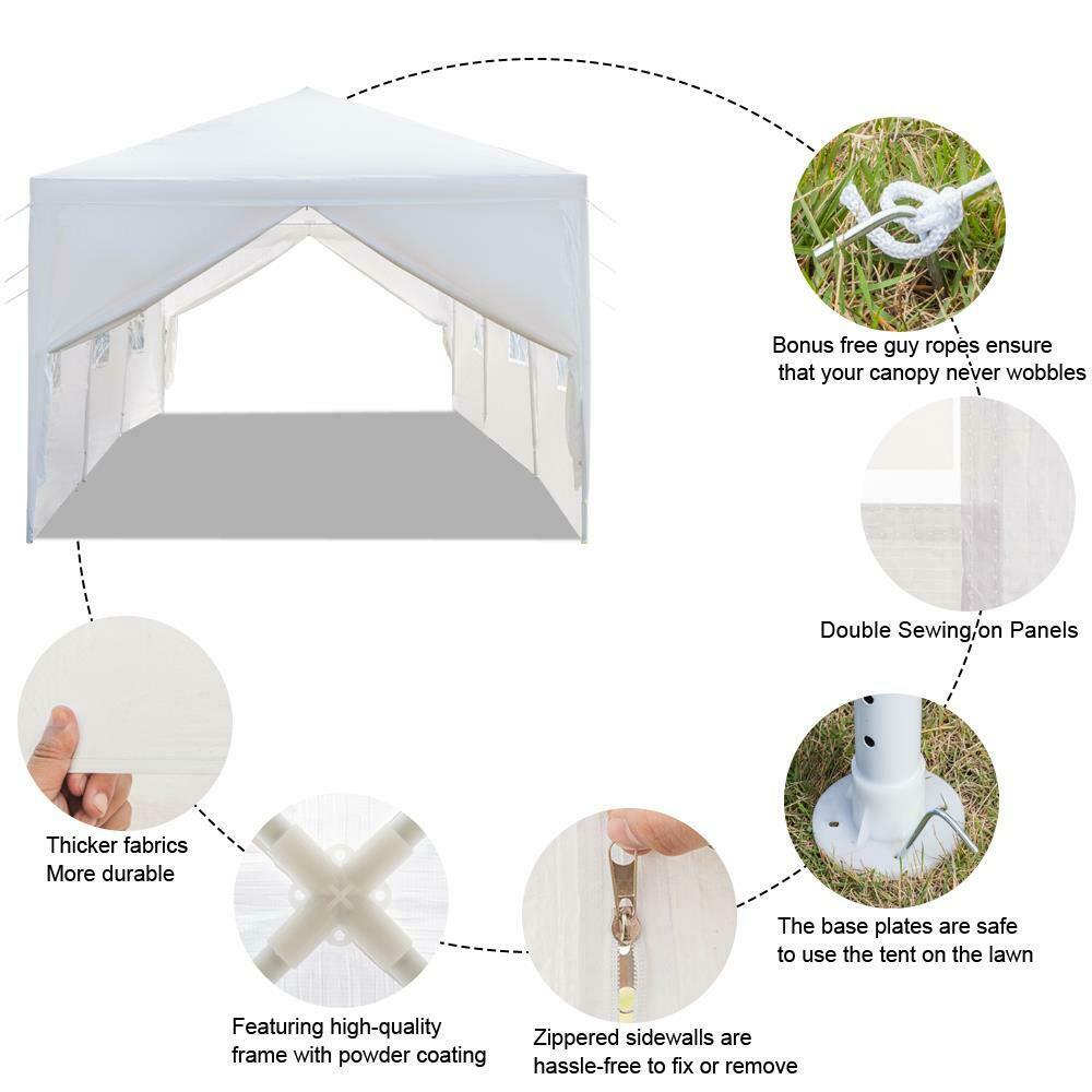 Tenda Bianca Portatile per Eventi 10' x 30'