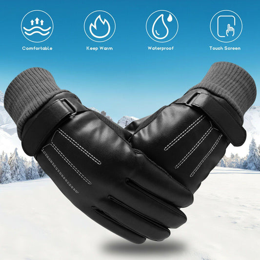 Guanti in pelle impermeabili e termici per l'inverno fino a -30℃ | Compatibili con touchscreen