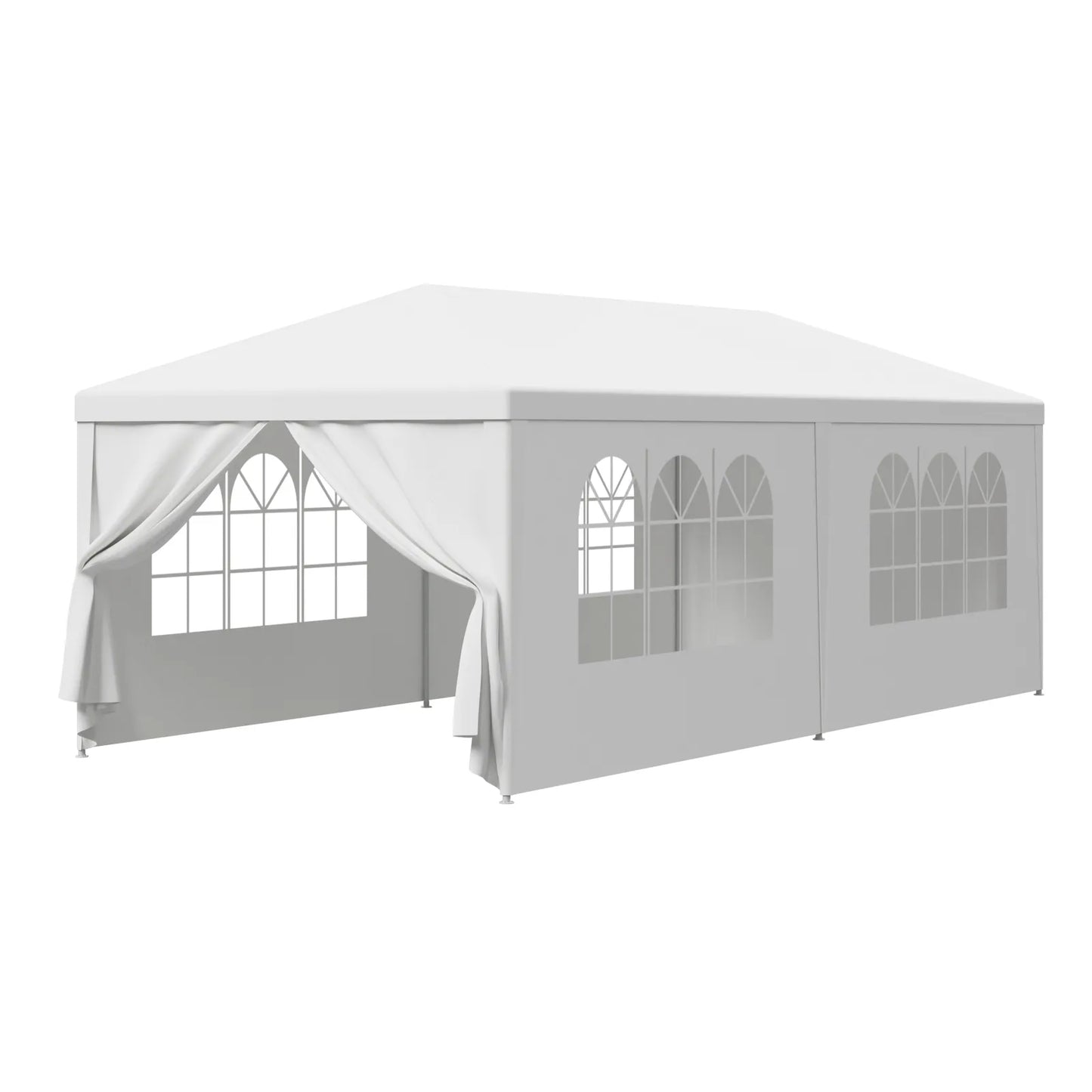 Gazebo da Giardino per Eventi 10 x 20' con 6 Pannelli Laterali