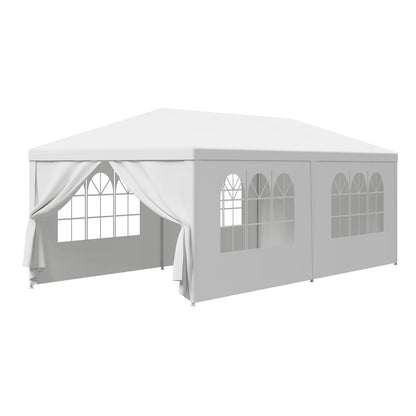 Gazebo da Giardino per Eventi 10 x 20' con 6 Pannelli Laterali