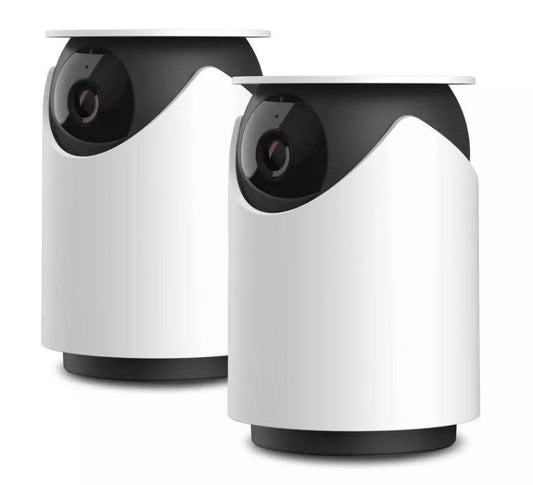 Set di 2 Telecamere di Sicurezza Interna con Visione Notturna e Audio