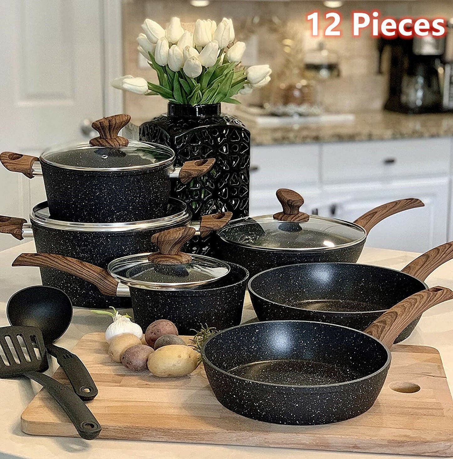 Set di 12 pentole e padelle