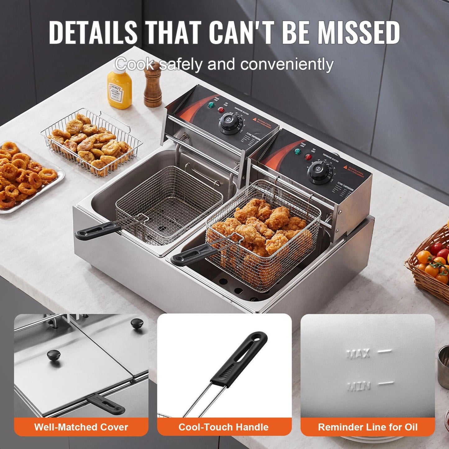 Friggitrice Elettrica Commerciale da 23 Litri