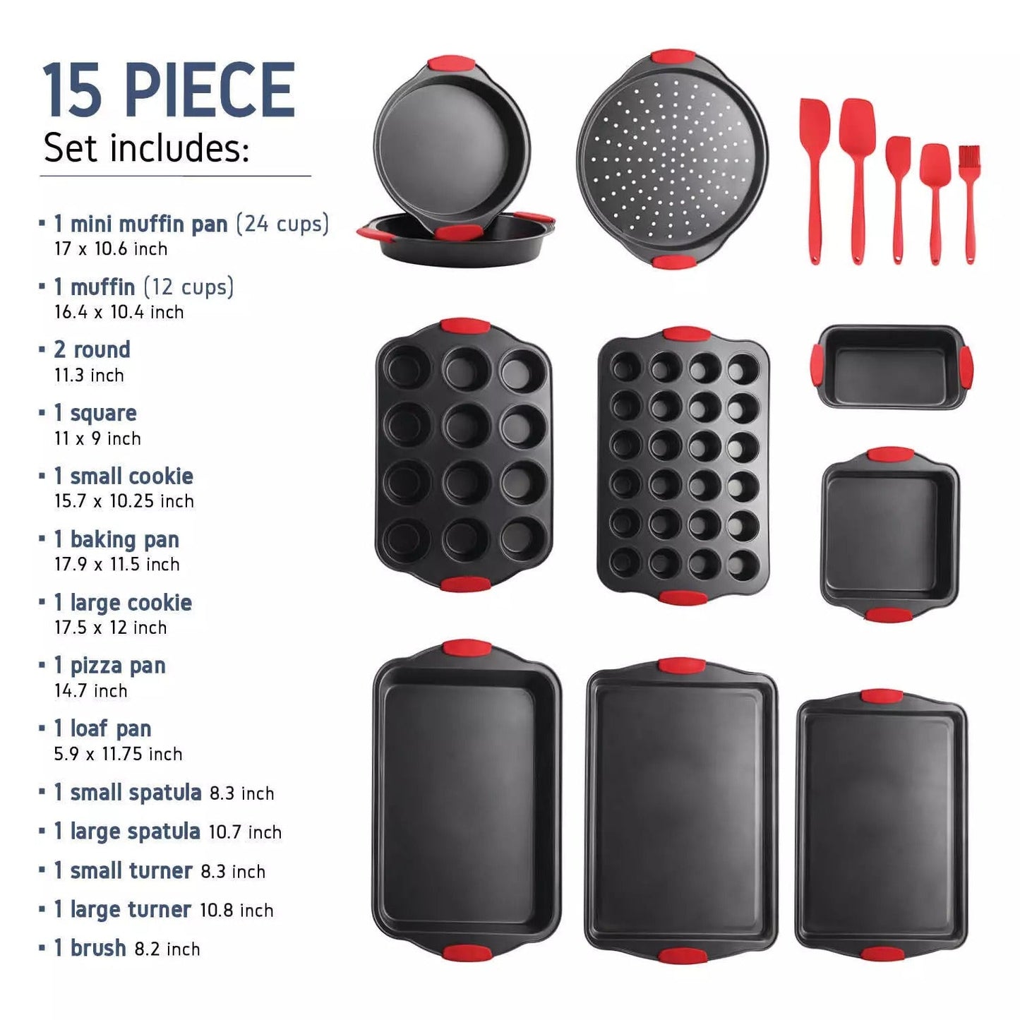 Set di 15 Stampo da Forno in Ceramica Antiaderente