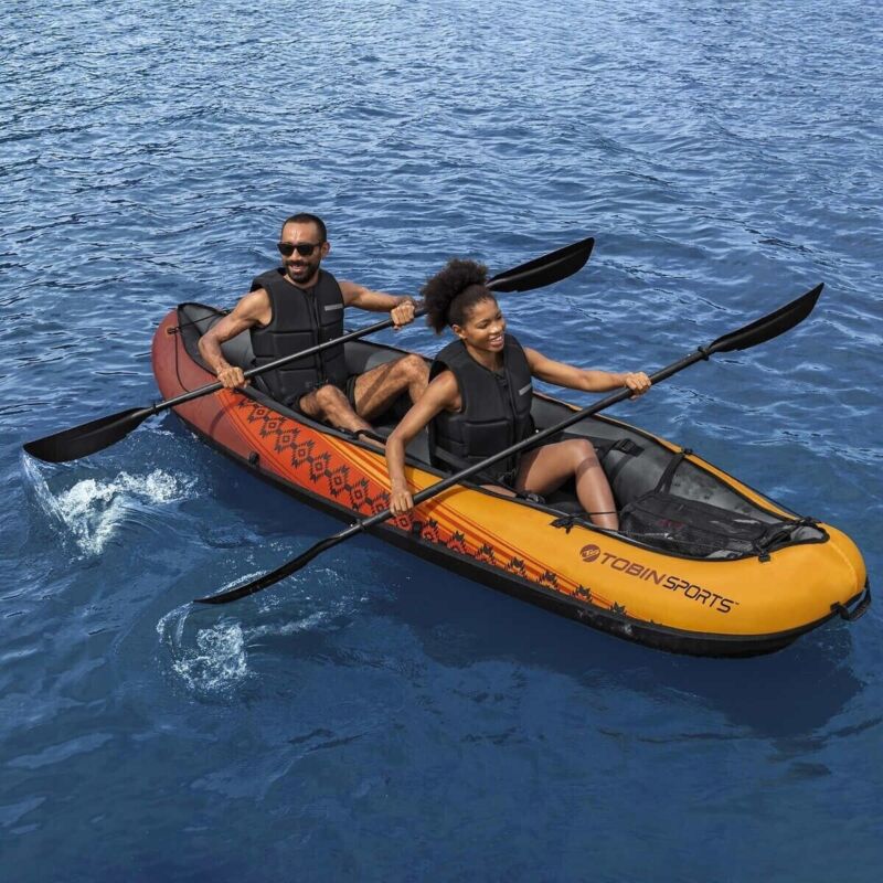 Kayak Tandem da 10 Piedi per 2 Persone con Pagaie e Pompa Inclusi