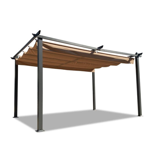 Pergola Retrattile in Alluminio per Esterni 13x10 Ft con Tettoia