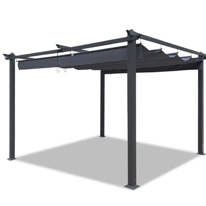 Pergola Retrattile in Alluminio per Esterni 13x10 Ft con Tettoia