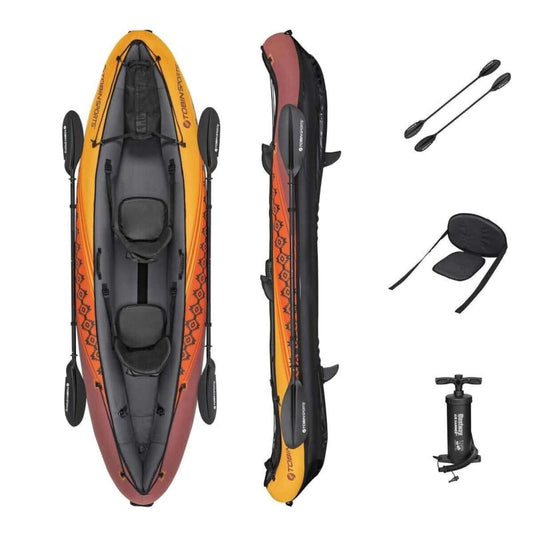 Kayak Tandem da 10 Piedi per 2 Persone con Pagaie e Pompa Inclusi