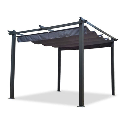 Pergola Retrattile in Alluminio per Esterni 13x10 Ft con Tettoia